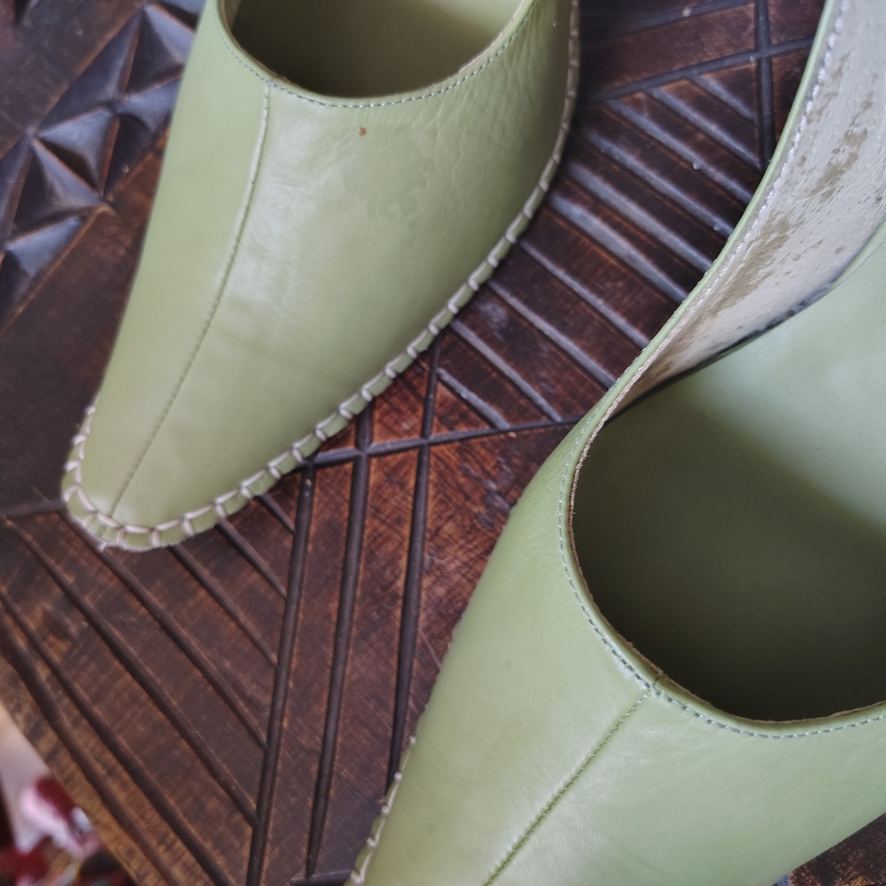 Matiko Green Women's Slingback Shoes - Picture 3 of 5